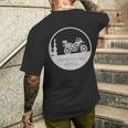 アドベンチャーバイクtシャツ メンズTシャツ バックプリント 彼への贈り物