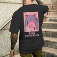 アニメガール猫少女日本蒸気波美少女美少女。 メンズTシャツ バックプリント 彼への贈り物