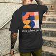 アフロキューバンジャズ ヴィンテージ ラテンジャズ ミュージックバンド メンズTシャツ バックプリント 彼への贈り物
