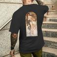 アルフォンス・マリア・ミュシャの「四季」-秋 メンズTシャツ バックプリント 彼への贈り物
