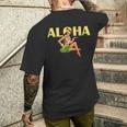 アロハ ハワイアン レトロ ヴィンテージ ピンナップガール ハワイ メンズTシャツ バックプリント 彼への贈り物