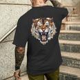 アングリータイガー、ローリングタイガー メンズTシャツ バックプリント 彼への贈り物