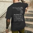 アンティークヴィンテージ第二次世界大戦 ワルサー P38 ガンコレクター用 メンズTシャツ バックプリント 彼への贈り物