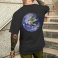 アースプラネット 地球 北米 平球 宇宙雲 メンズTシャツ バックプリント 彼への贈り物