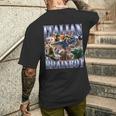 イタリア Brainrot 面白い トラララ クロコディロ ミーム ジョーク ブーツレッグ メンズTシャツ バックプリント 彼への贈り物