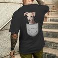 イタリアングレイハウンド ウィペットチェストバッグ 犬の飼い主用 メンズTシャツ バックプリント 彼への贈り物
