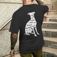 イタリアングレイハウンドシャツデザイン イタリアングレイハウンド犬愛好家 メンズTシャツ バックプリント 彼への贈り物