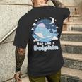 イルカのような昼寝 可愛い眠りイルカ メンズTシャツ バックプリント 彼への贈り物
