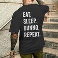 イート・スリープ・ディスクダンノ・リピート メンズTシャツ バックプリント 彼への贈り物