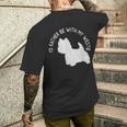 ウエスト・ハイランド・テリア-ウェスティと一緒にいたい メンズTシャツ バックプリント 彼への贈り物