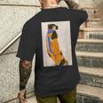 エゴン・シーレ作「ダンサー・モア」1911 メンズTシャツ バックプリント 彼への贈り物