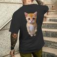 エルガト ミーム 悲しい泣き猫 マンチキン キティ ミーム トレンディ メンズTシャツ バックプリント 彼への贈り物