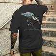 オオアオサギ 鳥類学 メンズTシャツ バックプリント 彼への贈り物