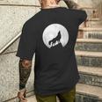 オオカミの遠吠え ライトローンウルフ メンズTシャツ バックプリント 彼への贈り物