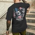 オレゴン州オハイオ州 7月4日 アメリカ国旗 メンズTシャツ バックプリント 彼への贈り物
