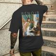 オーギュスト・ルノワール-ピアノに向かう二人の少女-ミュージシャン メンズTシャツ バックプリント 彼への贈り物