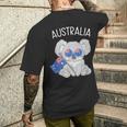 オーストラリアの国旗がかわいいコアラ メンズTシャツ バックプリント 彼への贈り物
