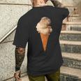 カピバラ アイスクリーム コーン おもしろ かわいい メンズTシャツ バックプリント 彼への贈り物