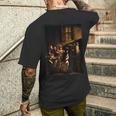 カラヴァッジョの聖マタイの召し メンズTシャツ バックプリント 彼への贈り物