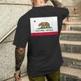 カリフォルニア州「ベアリパブリック」州旗 メンズTシャツ バックプリント 彼への贈り物