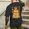 カワイイレッサーパンダピラミッドアニメ日本語文字かわいい メンズTシャツ バックプリント 彼への贈り物