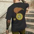 キウイフルーツバイクのキウイ鳥 メンズTシャツ バックプリント 彼への贈り物