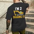 キッズ I'm 2 And Digging It 男の子向けのかわいいショベルデザイン メンズTシャツ バックプリント 彼への贈り物