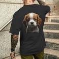 キャバリアキングチャールズスパニエル子犬 メンズTシャツ バックプリント 彼への贈り物