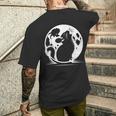 キュートで面白いチンチラが月に吠える メンズTシャツ バックプリント 彼への贈り物