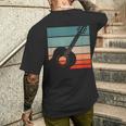 ギター レトロスタイル ビンテージ メンズTシャツ バックプリント 彼への贈り物