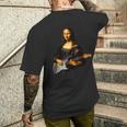 ギター 面白tシャツ モナリザ おもしろ ギタリスト 服 音楽 メンズ キッズ ネタ 服 軽音 楽器 エレキ メンズTシャツ バックプリント 彼への贈り物