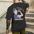 ギラン・バレー症候群啓発戦士 割れない彼女 メンズTシャツ バックプリント 彼への贈り物