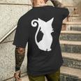 クイズrpg 魔法使いと黒猫のウィズ メンズTシャツ バックプリント 彼への贈り物