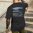 クジラの種類 メンズTシャツ バックプリント 彼への贈り物