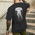 クラゲ 恋人 イラスト 動物 アート グラフィック クラゲ メンズTシャツ バックプリント 彼への贈り物