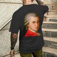 クラシック作曲家 ヴォルフガング・アマデウス・モーツァルト 1756-1791 メンズTシャツ バックプリント 彼への贈り物