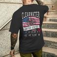 クリアウォーター アメリカ国旗 Gps座標 クリアウォーター メンズTシャツ バックプリント 彼への贈り物
