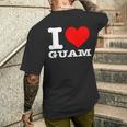 グアム I Heart Guam I Love Guam メンズTシャツ バックプリント 彼への贈り物