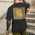グスタフ・クリムトのキス 有名な絵画 メンズTシャツ バックプリント 彼への贈り物