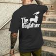 コーギー犬のお父さん犬のお父さん面白い犬愛好家 メンズTシャツ バックプリント 彼への贈り物