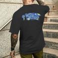 ゴッホ「星月夜」名画 メンズTシャツ バックプリント 彼への贈り物