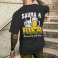 サウナとビールサウナ ウェルネスサウナ メンズTシャツ バックプリント 彼への贈り物