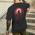 サムライ・カタナ 名誉 武道 日本語 メンズTシャツ バックプリント 彼への贈り物