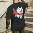 サモエド犬-サモエド メンズTシャツ バックプリント 彼への贈り物