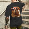 サングラスをかけたカピバラ Be Capy カピバラ げっ歯類 Capybara メンズTシャツ バックプリント 彼への贈り物