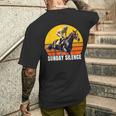 サンデーサイレンスホース、競馬、サンタアニタ、デルマール メンズTシャツ バックプリント 彼への贈り物