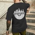 シカゴハウスミュージックシカゴスカイライン Edm Dj シカゴハウス メンズTシャツ バックプリント 彼への贈り物