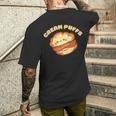 シュークリーム ペストリー デザート好き メンズTシャツ バックプリント 彼への贈り物