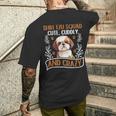 シーズー犬の面白いことわざ メンズTシャツ バックプリント 彼への贈り物