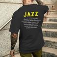 ジャズ音楽辞書の定義面白いジャズミュージシャンヴィンテージ Jazz メンズTシャツ バックプリント 彼への贈り物